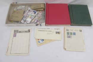 Assorted collection of GB and International stamps both loose and in 2 stamp albums