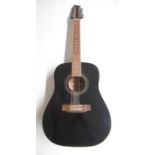 Stagg model. SW205/12-BK serial no. 0706/149 12 string acoustic guitar, lacking 3 strings,