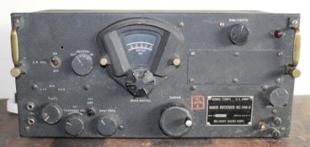 Circa 1940s BC-348-R radio receiver, produced for the U.S. Army Signal Corps. Original buttons and