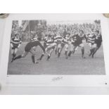 Big Blue Tube Signed Limited Edition print 'Rugby Great Series Gareth Edwards' 283/500, with COA,