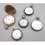 Buren rolled gold keyless hunter pocket watch, white enamel Roman dial, subsidiary seconds, Illinois