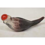 Chinese scent flask carved in the form of a bird. Beak broken off, (Victor Brox collection)