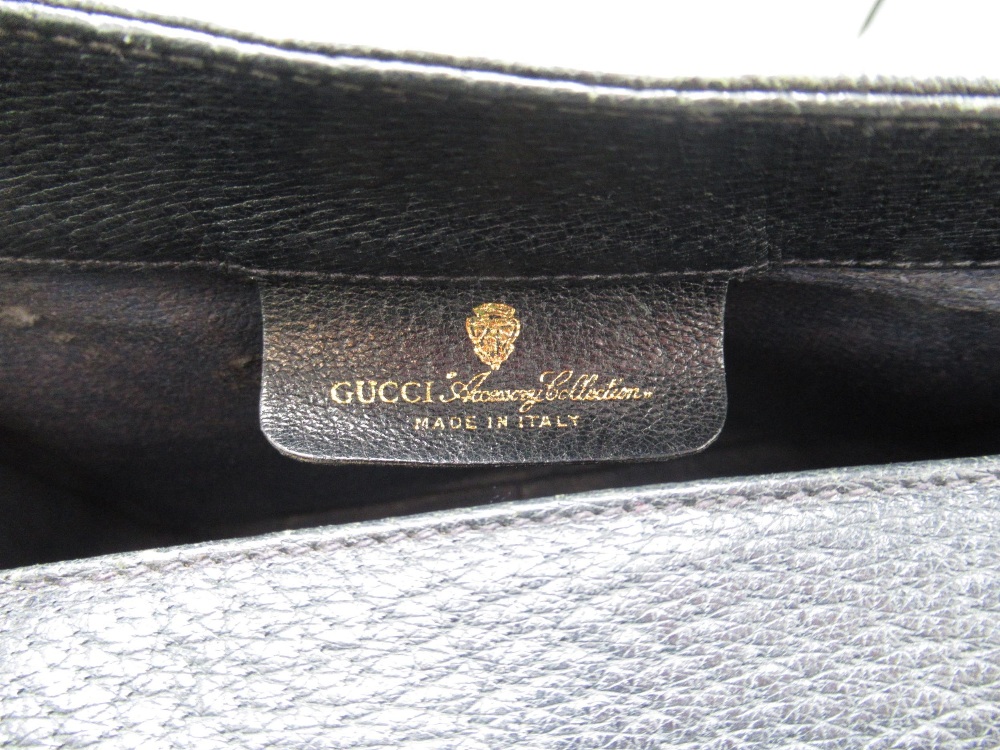 Gucci cross body bag, serial number 1002024, navy colourway, W 26cm, with branded dust bag - Image 4 of 5