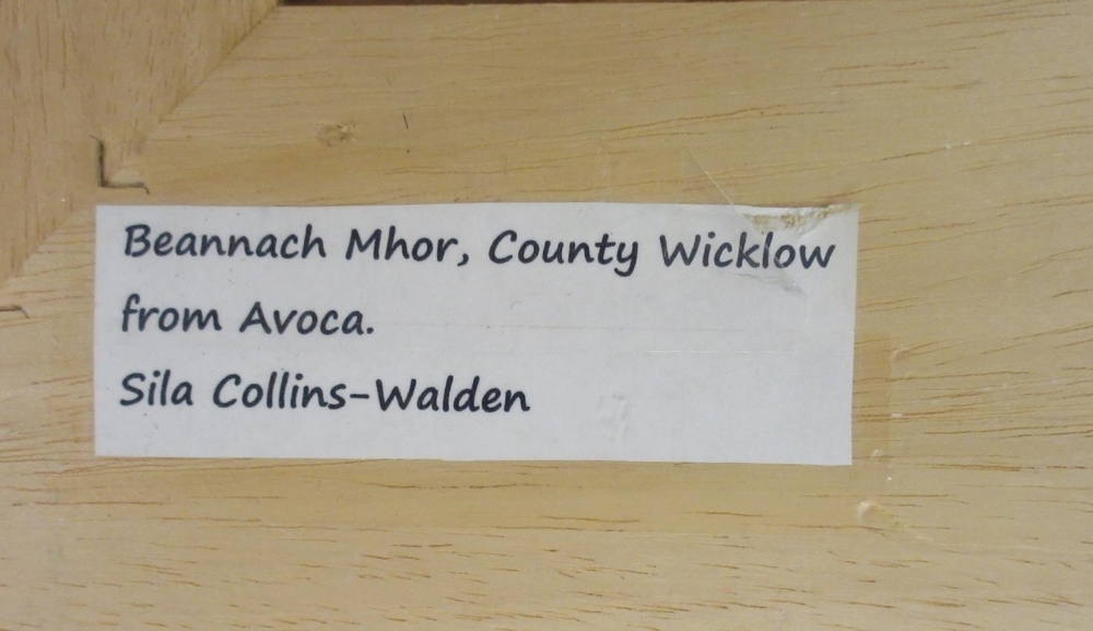 WITHDRAWN Sila Collins-Walden (British Contemporary); 'Beannach Mhor County Wicklow from Avoca, oil - Image 2 of 3