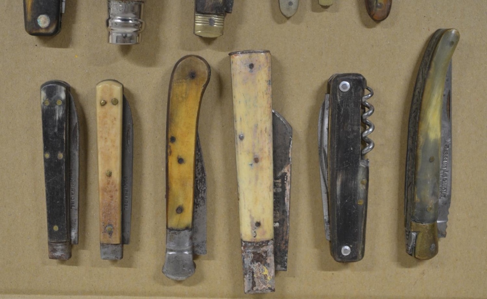 Collection of 12 pocket knives of various styles including bone, horn and mother of pearl handled - Image 3 of 7