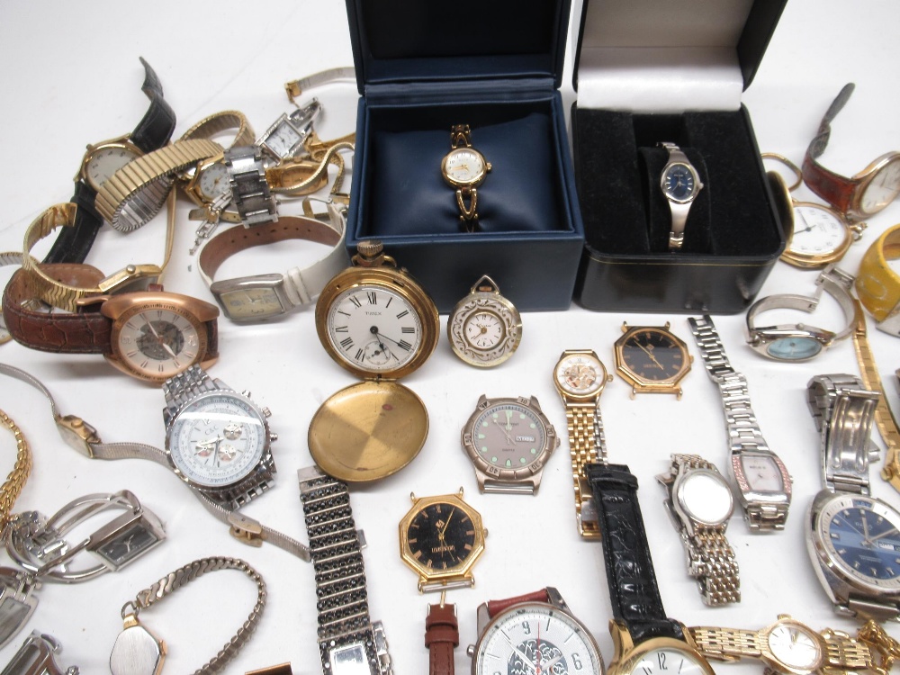 Quantity of hand wound and quartz ladies and gents wrist watches, makes include Sekonda, Rotary, - Image 2 of 4