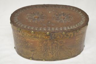 17th century Dutch wood and pressed cow horn marriage box, with ornate carvings of Lovebirds in