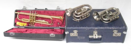 Yamaha YTR 1335 trumpet serial no.409775, lacking mouthpiece in original Yamaha case, The