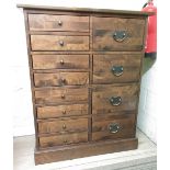 Laura Ashley Home side cabinet with an arrangement of twelve drawers, on a skirted base, W87cm D41cm
