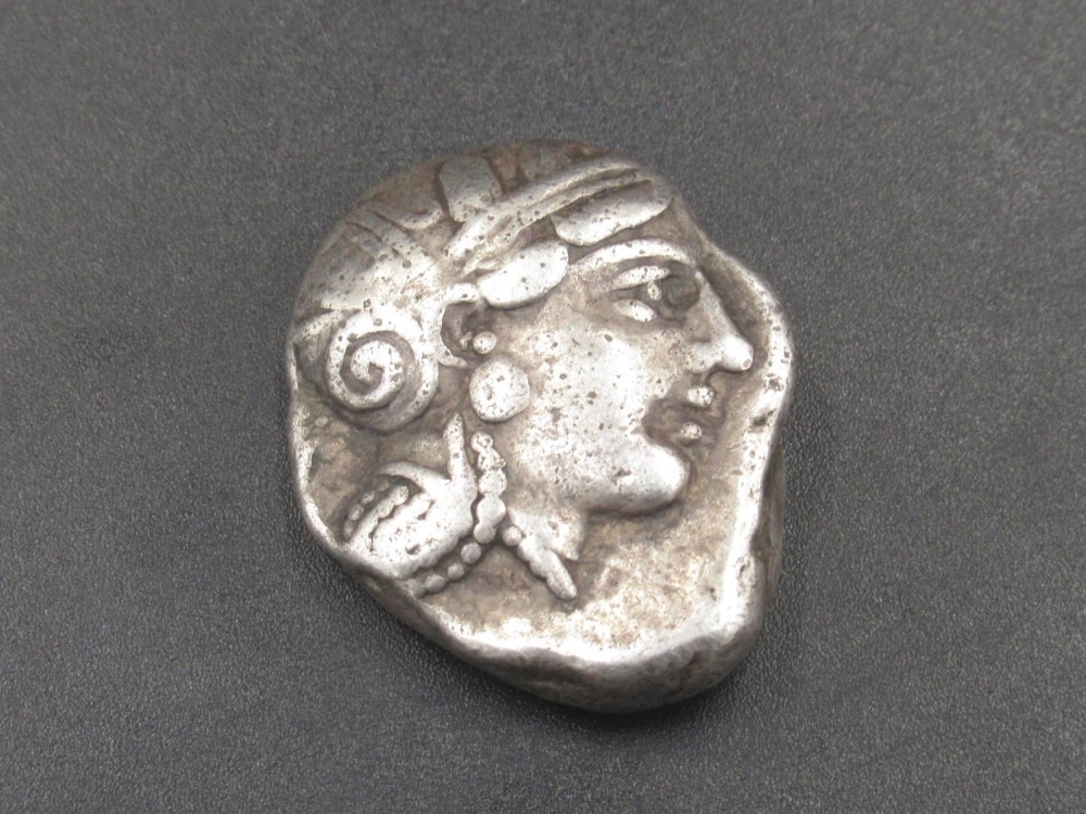 Attica, Athens, Tetradrachm obv. Helmeted head of Athena facing right, rev. Owl standing right, - Image 2 of 2