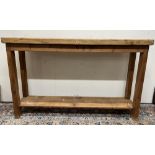 Contemporary rustic style console table, 139 x 36 x 86cm