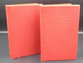 Two small red stamp books cont. a mixture of late C19th early and later C20th British stamps to inc.