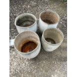 Four dolly tubs for use as planters and garden décor
