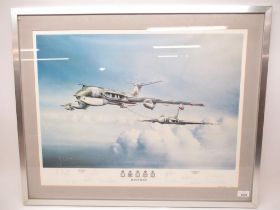 After Kevin Kaye, 'Black-Buck', limited edition 8/607 print depicting Victor K2 and Vulcan B2