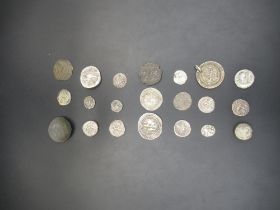 Collection of Ancient coins to inc. Arab-Sasanian silver Dirham, Egyptian stater, Drachms, etc. (