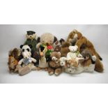 Vintage Merrythought 'Cheeky' teddy bear, and a collection of other soft toys incl. Steiff (qty)