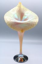 Richard P. Golding, 'Okra', late 20th Century studio glass jack in the pulpit vase, opalescent