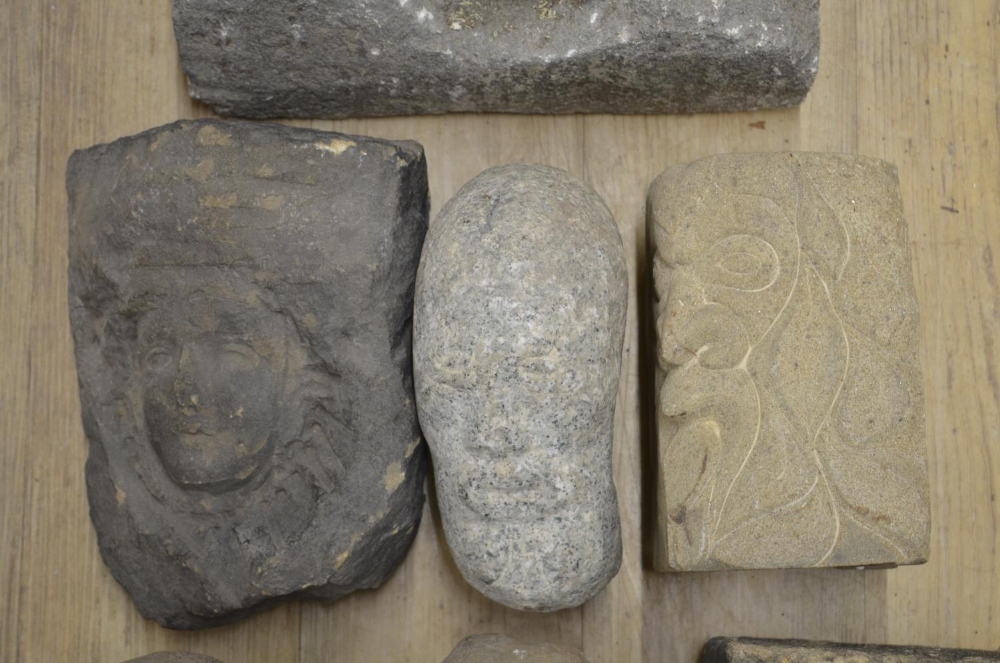 Collection of stone carvings, various styles and periods (7) (Victor Brox collection) - Image 3 of 6