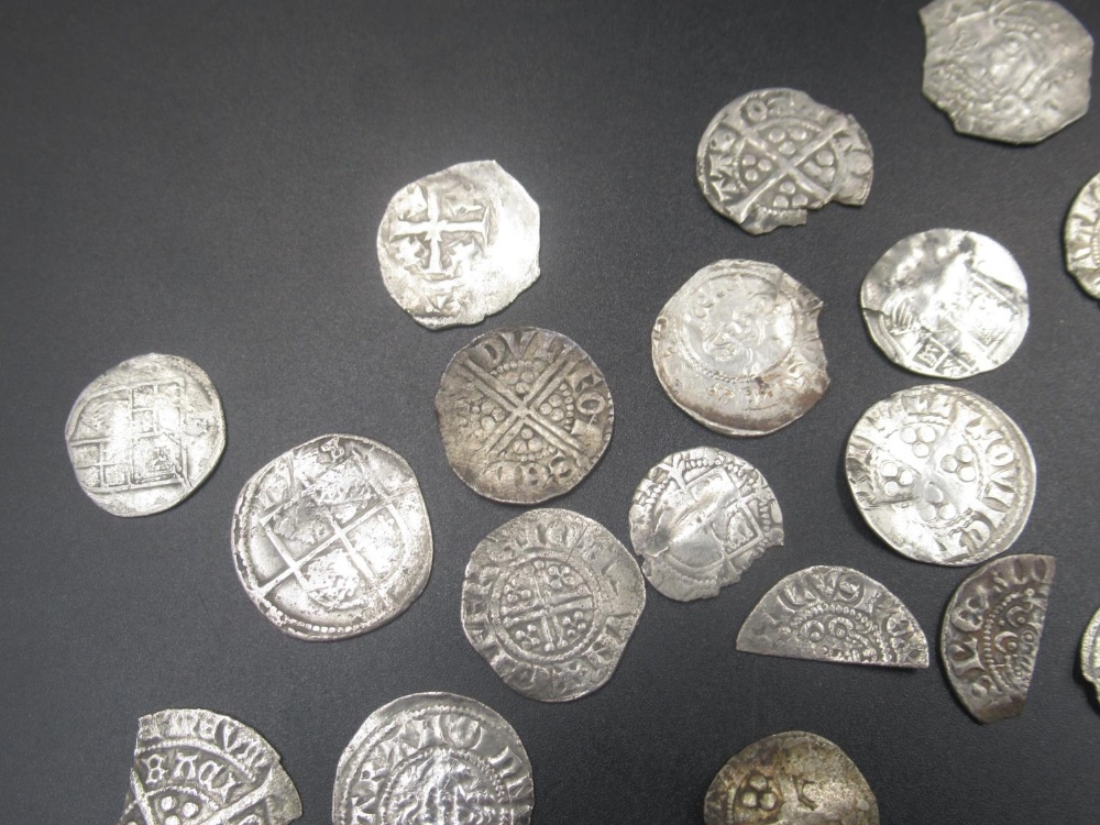 Collection of silver hammered coins, and some parts of silver hammered coins (27, gross 0.78ozt) - Image 3 of 5