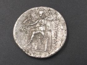 Alexander III of Macedonia (336-323BC) Tetradrachm, obv. right-facing head of Hercules wearing a