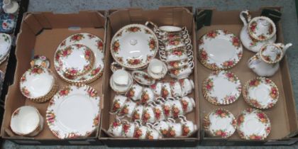 Large collection of Royal Albert Old Country Roses dinner and tea ware, incl. coffee pot, teapot,