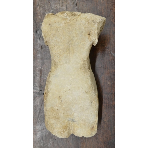 Antiquity Indo-Persian carved marble torso, H25.5cm (Victor Brox collection) - Image 2 of 2