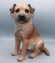 Border Fine Arts fireside dog, seated border terrier, H32cm