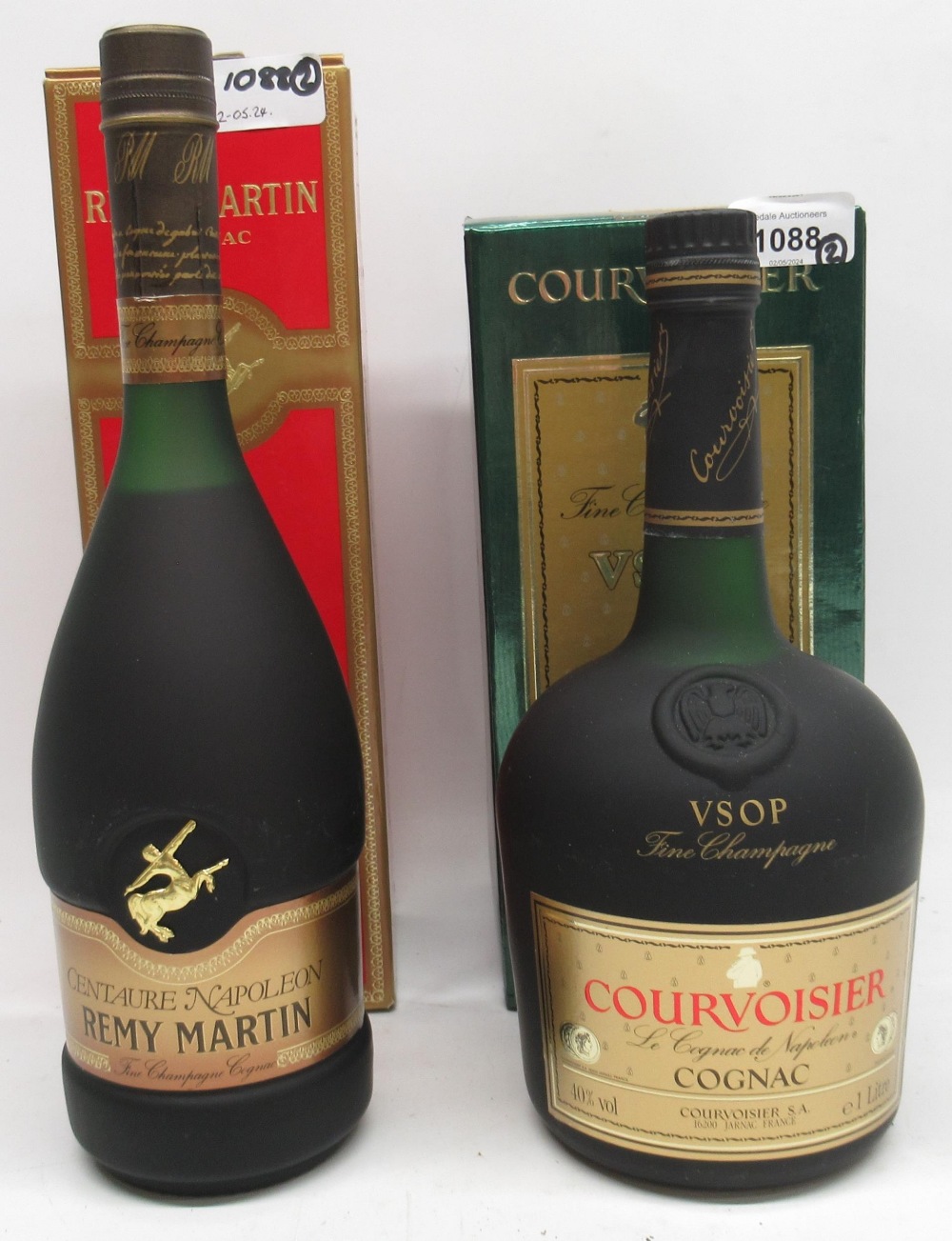 Courvoisier Fine Champagne V.S.O.P. cognac, 40% 1 litre bottle and Remy Martin Fine Champagne cognac - Image 2 of 2