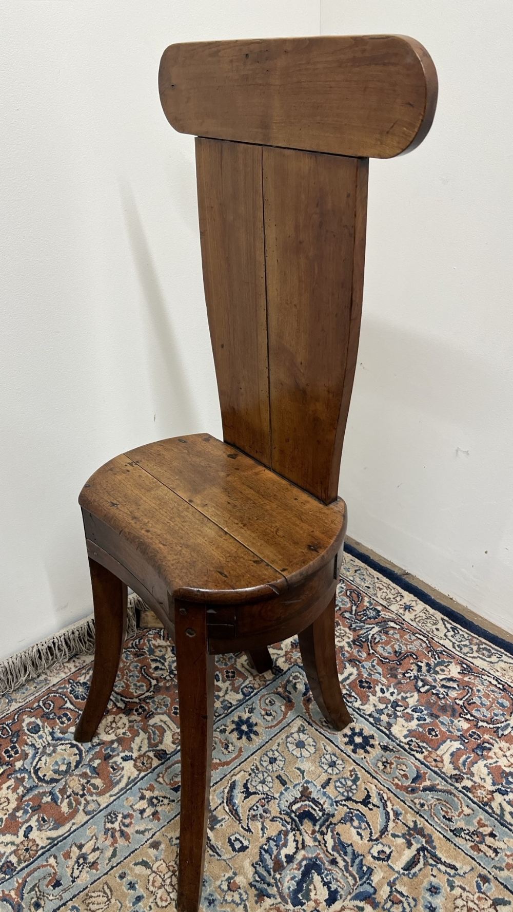 Victorian Country made Childs correction type chair on curved supports and an Edwardian ebonised - Image 2 of 2
