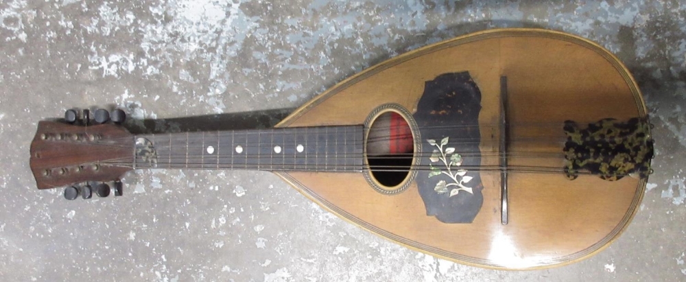 Eight string Mandolin, with label for Boston Music School, L62cm - Image 2 of 3