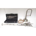 Assorted collection of Wind instruments and parts in various conditions and need of attention. (