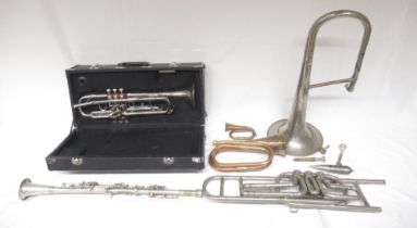 Assorted collection of Wind instruments and parts in various conditions and need of attention. (