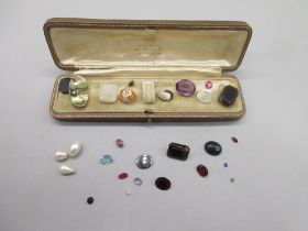 WITHDRAWN Quantity of cut gemstones including ruby, amethyst, bloodstone etc. (Victor Brox collectio