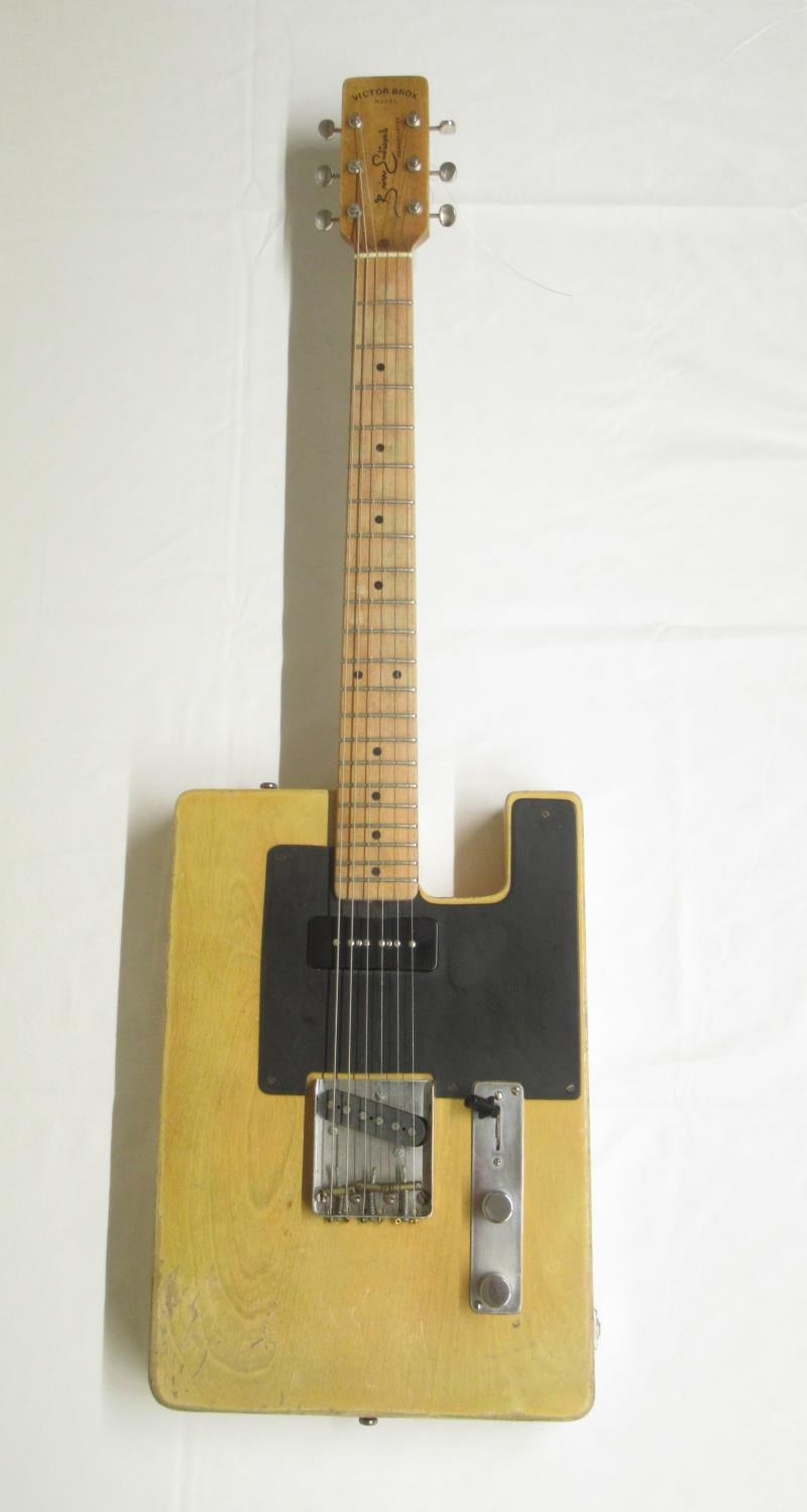 Brian Eastwood 'Victor Brox Model' Boardcaster custom made 6 string guitar, L96cm with a/f travel