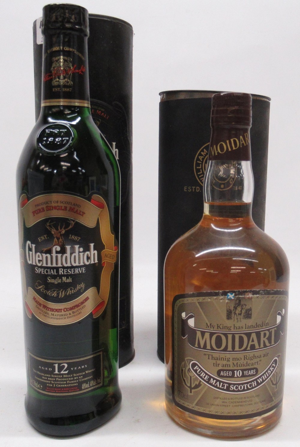 William Cadenhead Ltd., Moidart aged 10 years, pure malt whisky, 46%, 70cl bottle and The