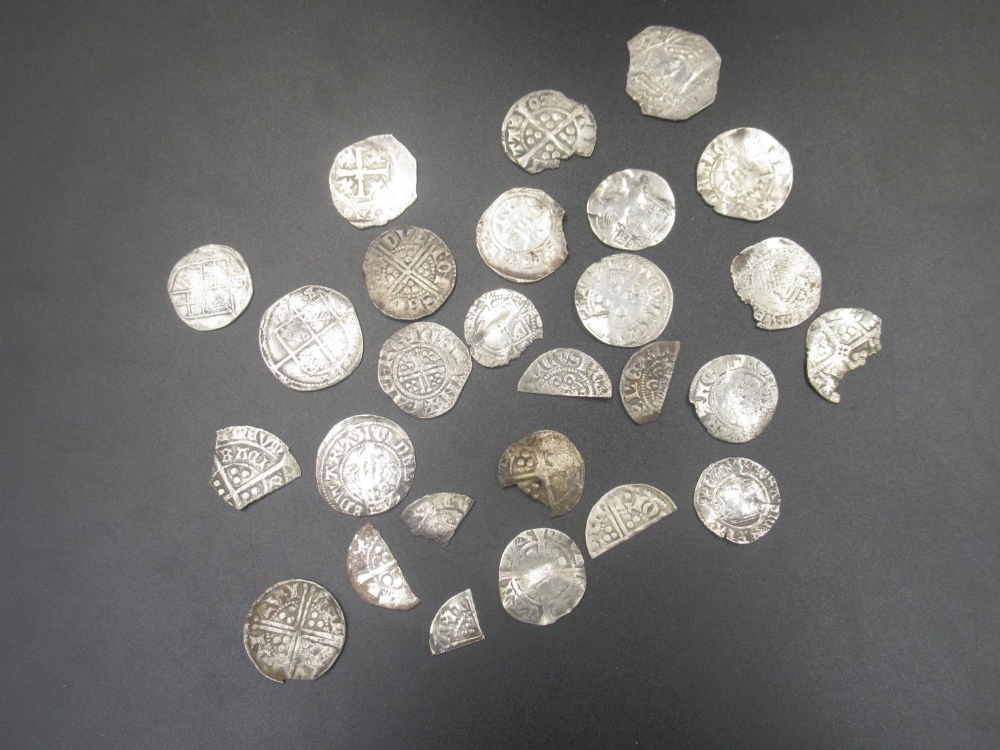 Collection of silver hammered coins, and some parts of silver hammered coins (27, gross 0.78ozt)