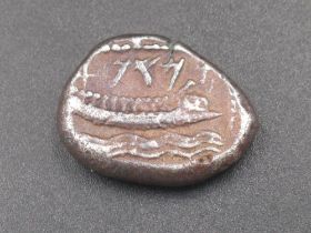 Phoenicia, Island of Arados (350-332BC)Stater, obv. head of Baal right, rev. galley right within