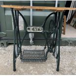 Jones treadle sewing machine table with modern top, H74cm