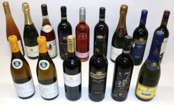 Collection of wine and champagne c2000s, incl. two bottles Louis Latour La Grande Roche 2003 (15)