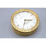 Tiffany & Co, a gilt brass World Time desk clock, with text to face 'Gucci IPO 24th October 1995',