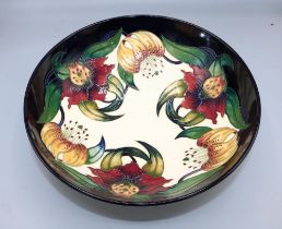 Moorcroft Pottery, Anna Lily pattern bowl, designed by Nicola Slaney, D26cm