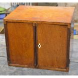 Victorian mahogany collectors cabinet, two doors enclosing twelve short drawers, W38cm D30cm