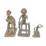 Three African bronze figures. (Victor Brox collection)