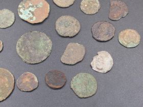 Mixed collection of Roman and later bronze/copper coins, in various states to inc. Licinius I (AD