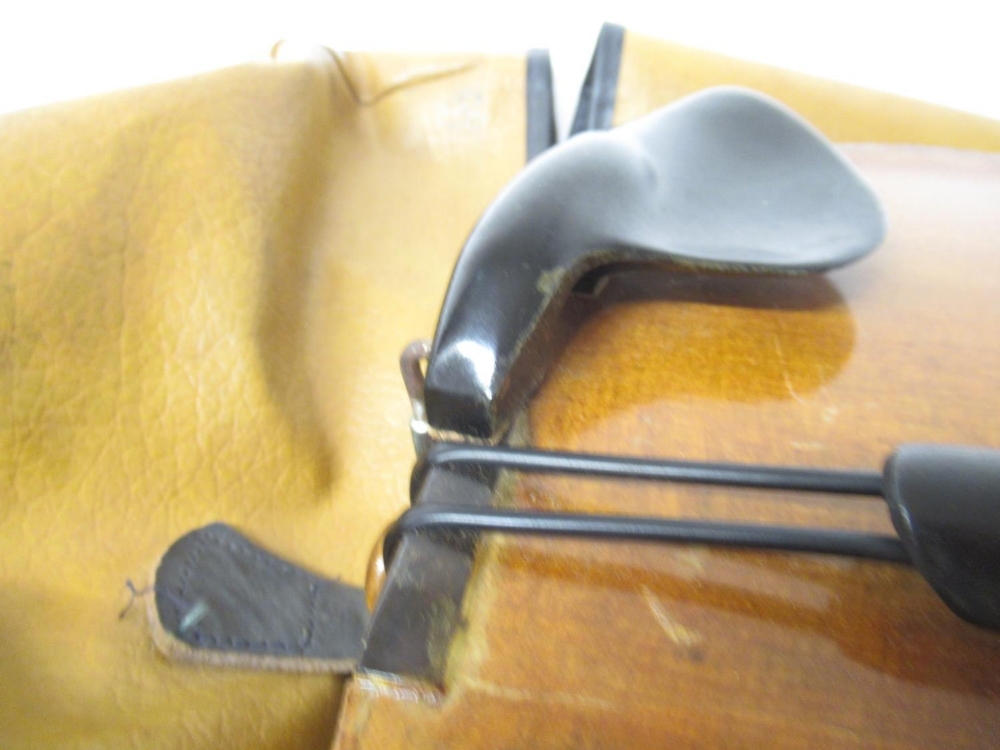 Unnamed Viola with Panpi fitted bridge and a brown carry bag (lacking bow in need of attention), and - Image 8 of 13