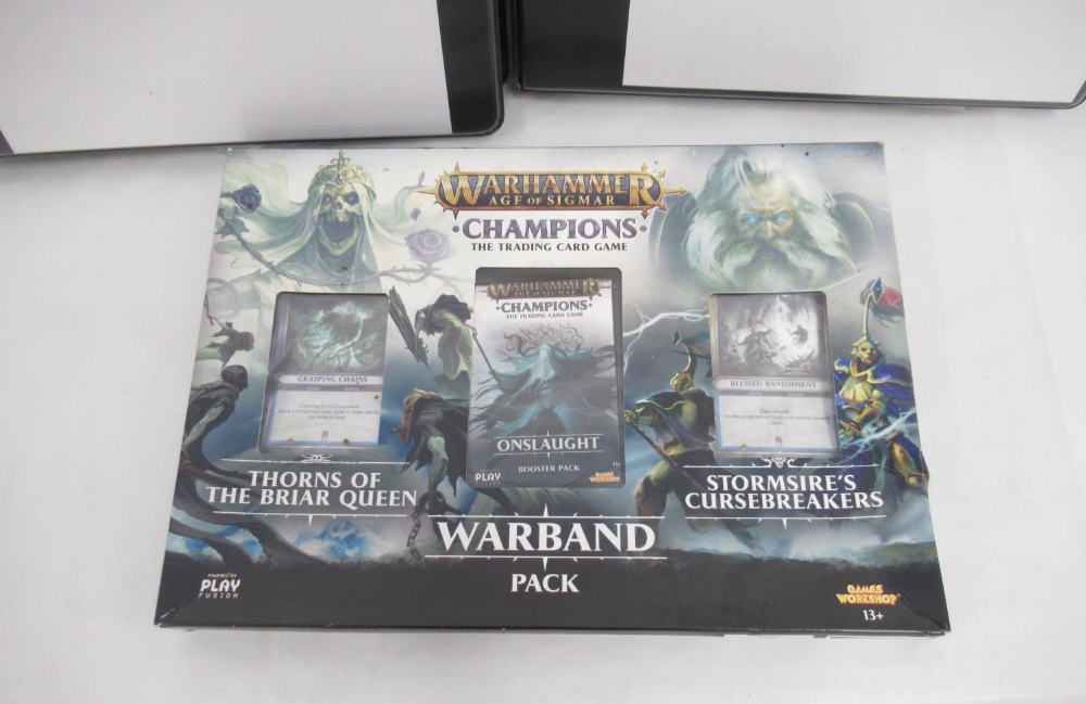 2 folders cont. a mixed collection of Kolex trading cards and a Warhammer Age of Sigmar Champions - Image 2 of 10