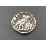 Attica, Athens, Tetradrachm obv. Helmeted head of Athena facing right, rev. Owl standing right,