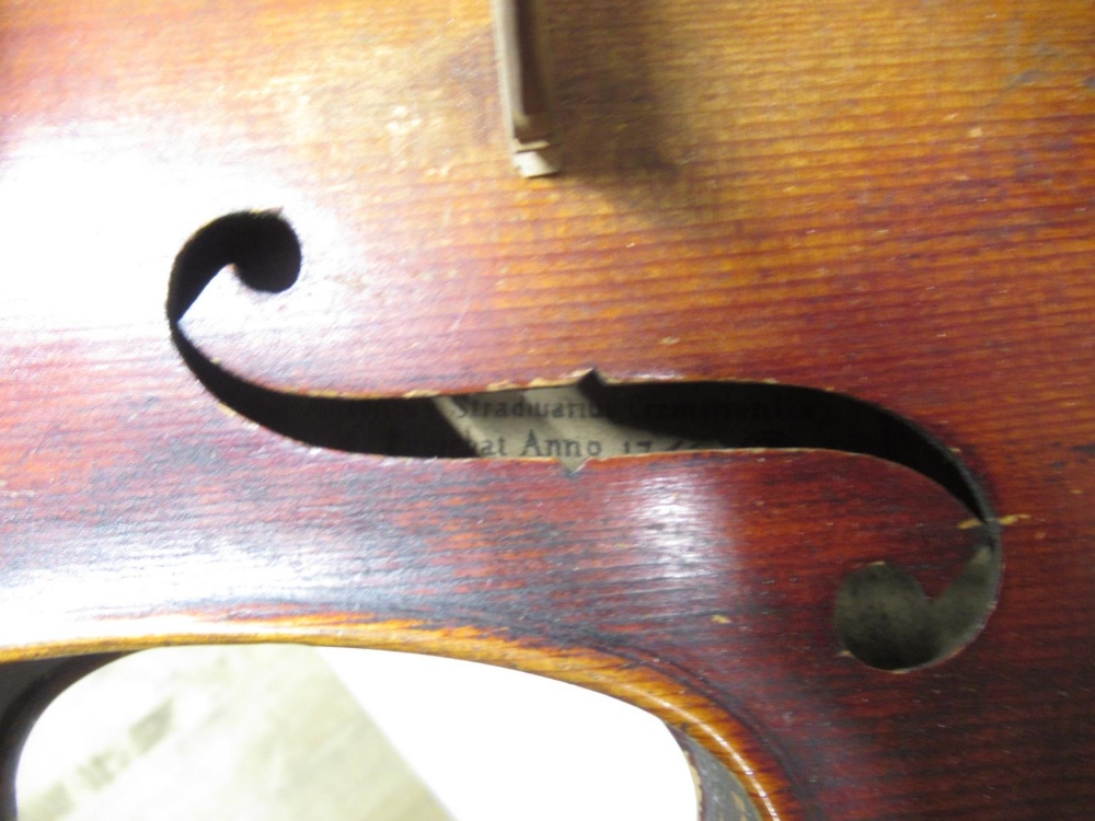 Two violins bearing the replica 'Antonius Stradivarius Cremonenfis Faciebatv Anno 1726' sticker, - Image 7 of 7