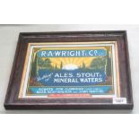 Vintage advertising poster for 'R.A. Wright & Co Ltd, bottlers of ales, stout and mineral waters...