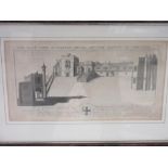 'The West View of Norton Priory in The County of Chester' monochrome print, N.B delin. S.B Sculp.